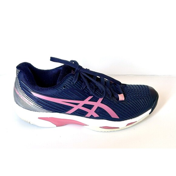 ASICS Womens Solution Speed FF 2 Tennis Shoes 1042A136 Size 7.5 Blue Pink - Picture 2 of 11